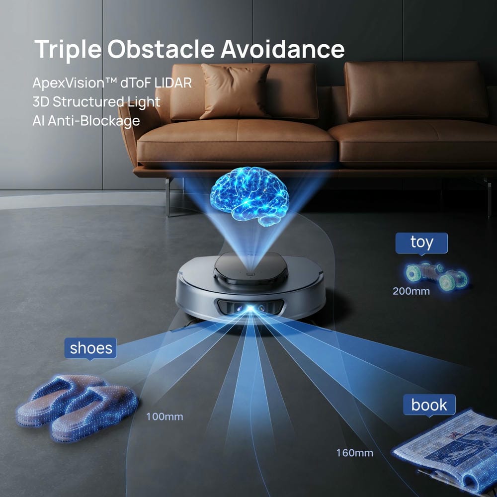 3i S10 self empty robot vacuum ApexVisiondToF LiDAR obstacle avoidance